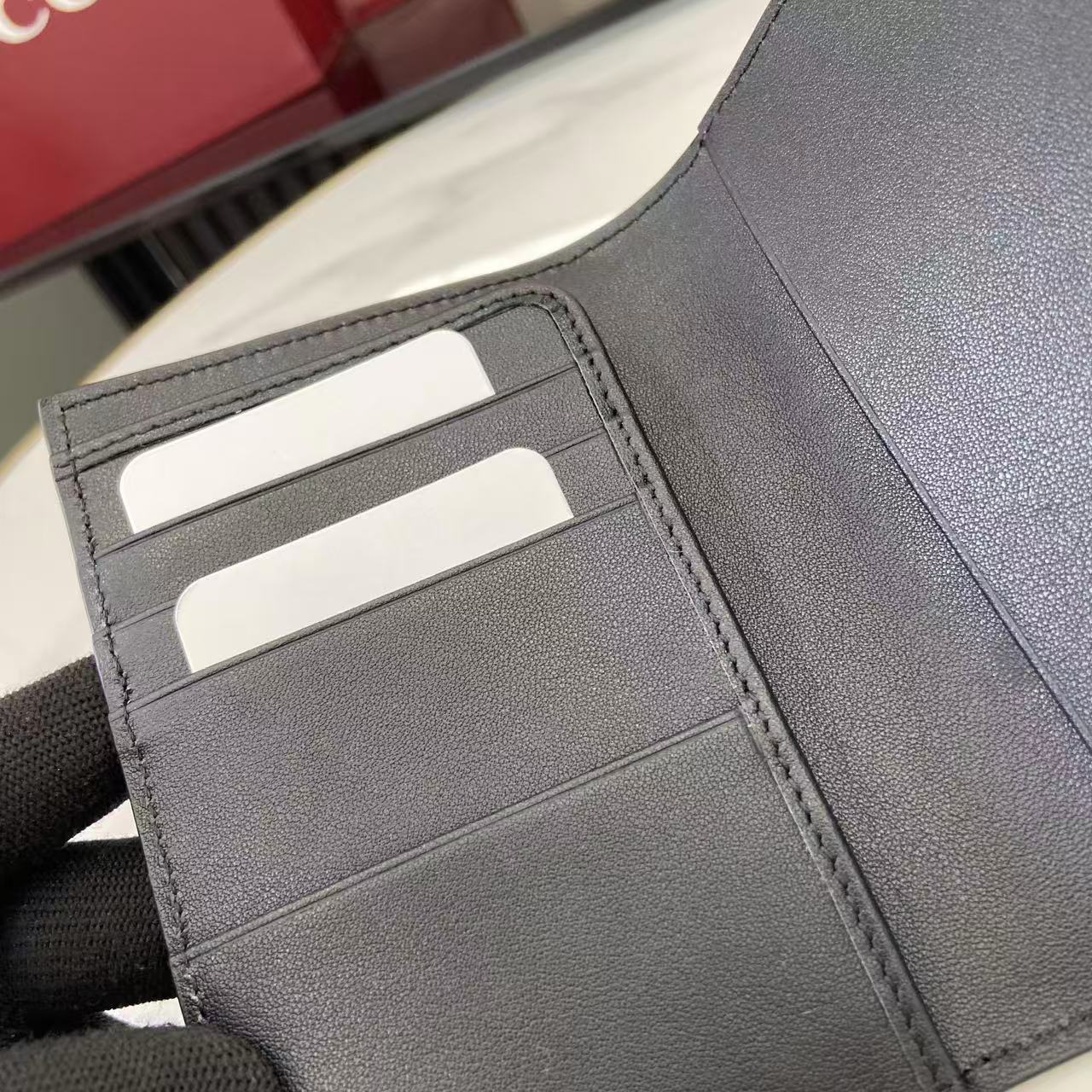 GG Emblem Black Embossed Card Holder auto draft